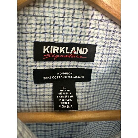 Kirkland Men’s Green and Blue Short Sleeve Button Down Top Size XL - Picture 2 of 3